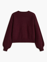 Pull manches lanterne nœud velours