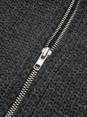 Cardigan poches zip revers