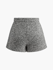 Short tweed taille haute