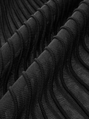 Jupe longue plissée tricot semi-transparente