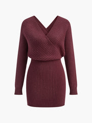 Robe pull croisée cintrée
