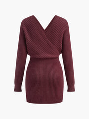 Robe pull croisée cintrée