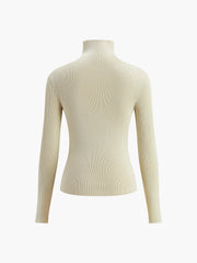 Top bicolore manches longues tricot
