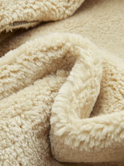 Veste similicuir noire col sherpa