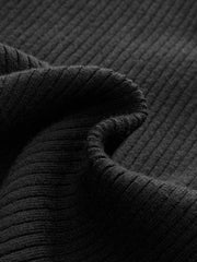 Pull côtelé poignets contrastés