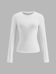 Chemise manches longues col rond