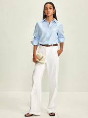 Chemise col rayures fines