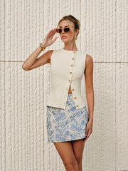 Gilet asymétrique boutonné
