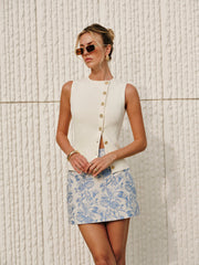 Gilet asymétrique boutonné
