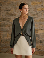 Cardigan boutons dorés