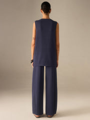 Ensemble gilet pantalon bouton doré