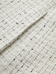 Jupe mini plissée tweed boutons métal