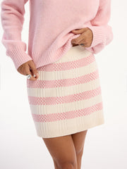 Jupe mini rayée tricot