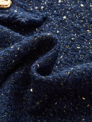 Jupe mini tweed paillettes