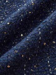 Jupe mini tweed paillettes