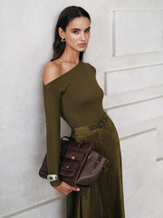 Blouse asymétrique à manches longues