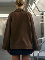 Trench court croisé marron