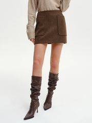 Jupe mini tweed poche