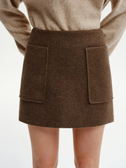 Jupe mini tweed poche