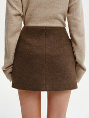 Jupe mini tweed poche
