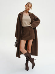 Manteau long oversize à revers