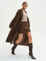 Manteau long oversize à revers