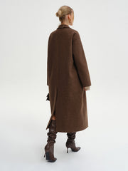 Manteau long oversize à revers