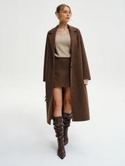 Manteau long oversize à revers