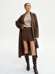 Manteau long oversize à revers