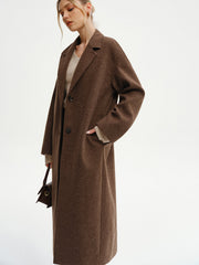 Manteau long oversize à revers