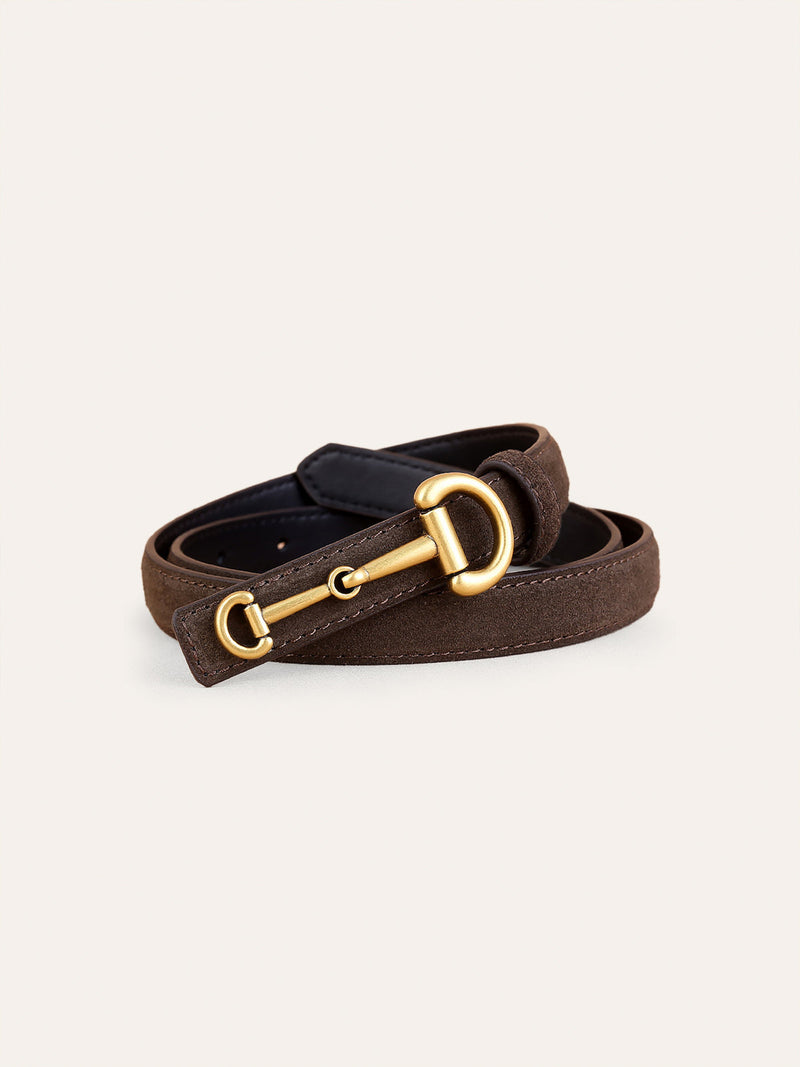 Ceinture fine boucle effet daim