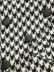 Blazer pied-de-poule croisé