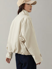 Veste oversize bordeaux col boucle