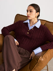 Top 2 en 1 rayé tricot torsadé