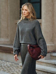 Ensemble pull et jupe maxi tricot
