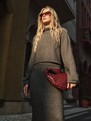 Ensemble pull et jupe maxi tricot