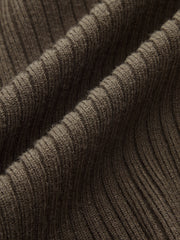 Cardigan côtelé bouton métal