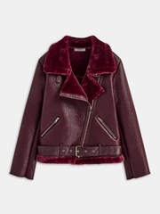Veste aviateur bordeaux à zip