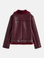 Veste aviateur bordeaux à zip