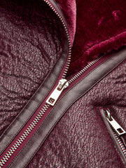 Veste aviateur bordeaux à zip
