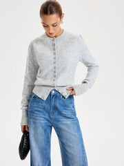 Cardigan col rond boutonné