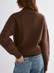 Pull ample épaules tombantes col rond