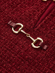 Robe mini tweed boucle métal