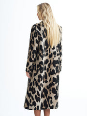 Manteau léopard croisé