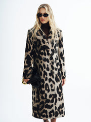 Manteau léopard croisé
