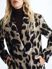 Manteau léopard croisé