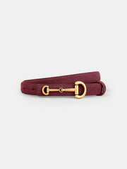 Ceinture fine boucle effet daim