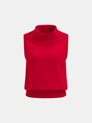 Gilet sans manches col roulé