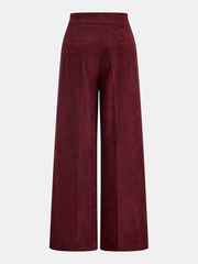 Pantalon velours côtelé bordeaux, pièce seule, vue de dos