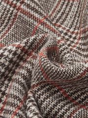 Pantalon prince-de-galles à boutons beige, détail